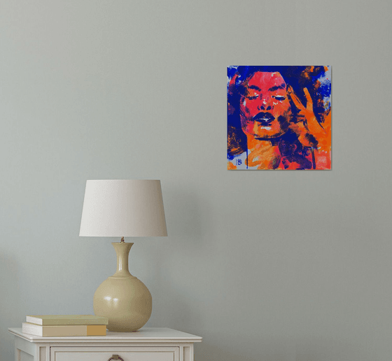 Portrait of colourful girl