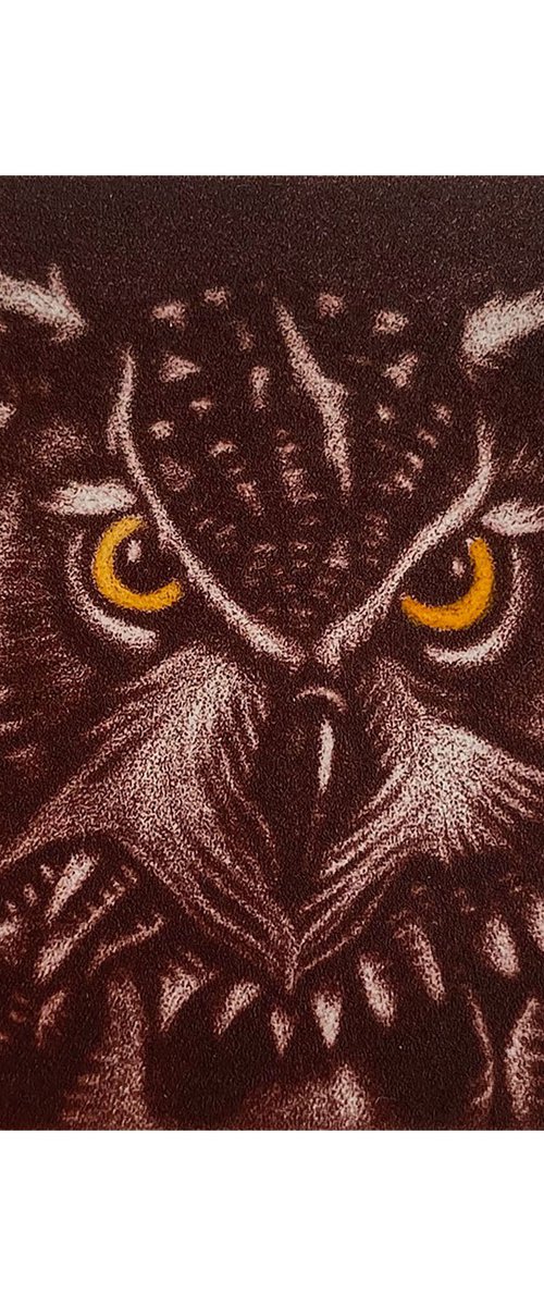 OWL PRINT - Mezzotint by Francis Allwood