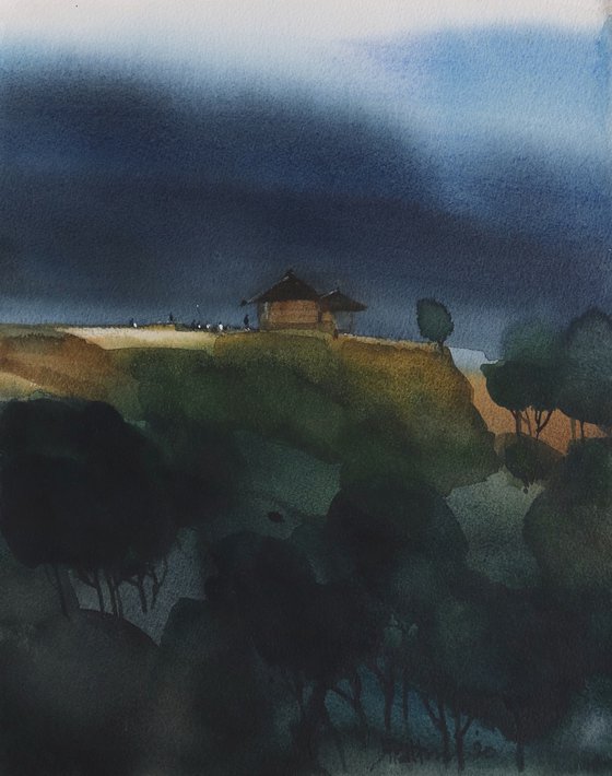 Mystical temple, hill top