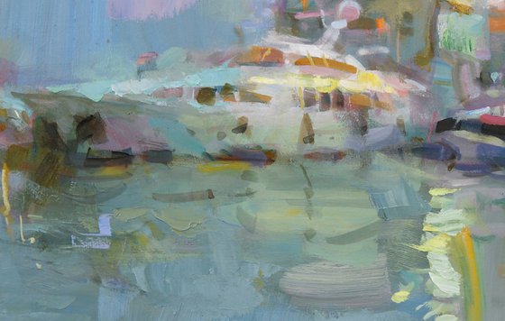 "Twilight in the port"