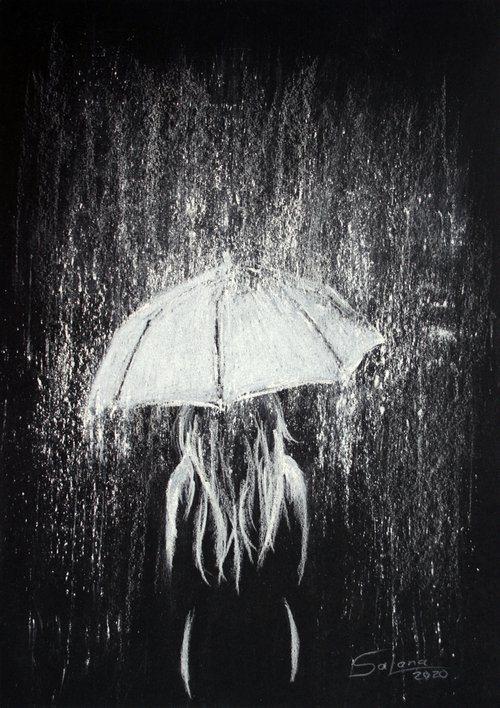 Rain... /  ORIGINAL PAINTING by Salana Art Gallery