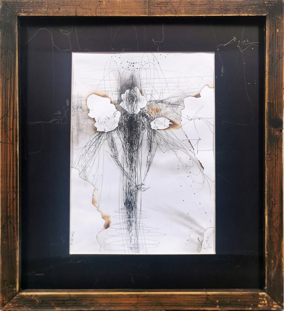 Frame offer drawing angel vibration 11.08.2022 spiritual art by master O Kloska