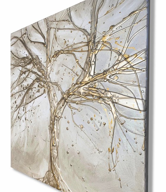 Champagne Gold Tree Wall Sculpture