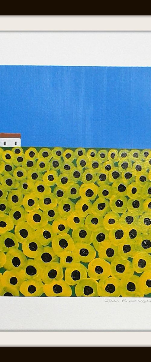 Sunflowers in Tuscany by Jan Rippingham
