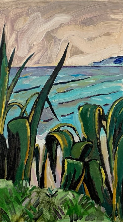 Agaves by the Sea by Natalia Matveeva