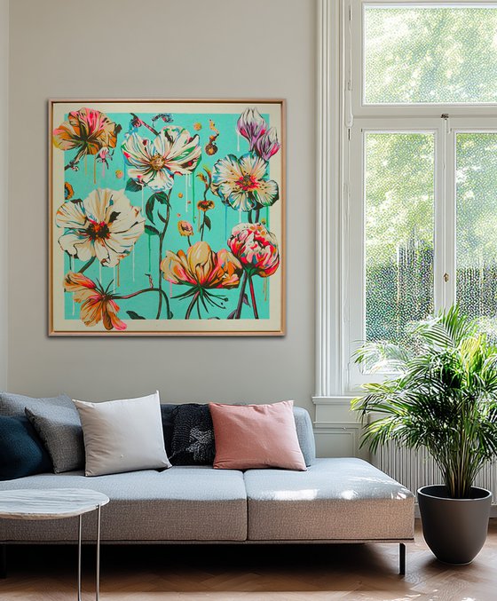 Fantasy Flowers turquoise