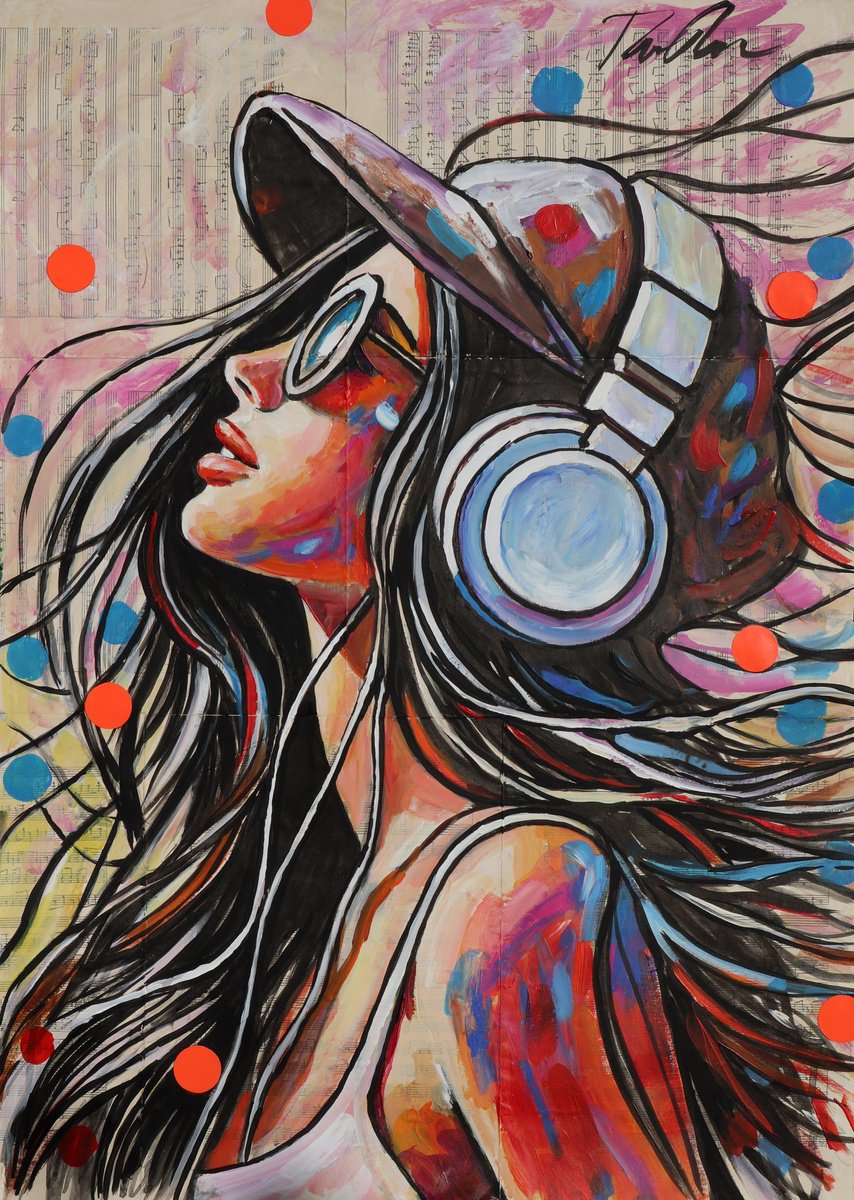Urban And Pop Painting , Music Of My Soul By Tashe, 20 X 28, Artwork For Sale On Artfinder