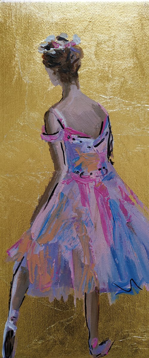 Backstage 7- Ballerina   Painting on Canvas by Antigoni Tziora