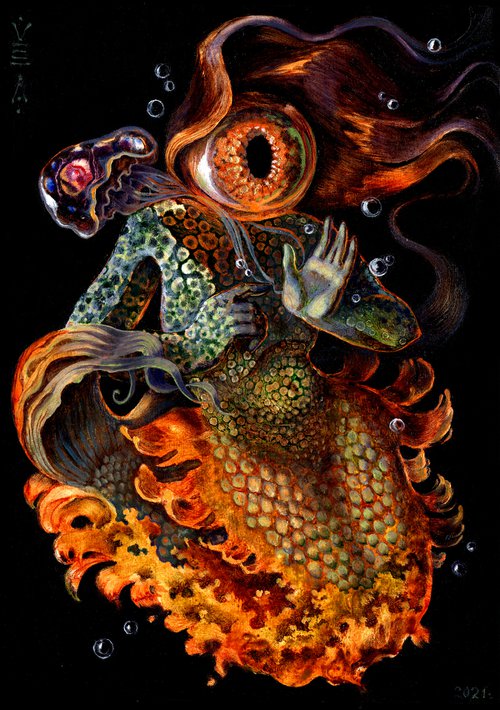 Rusalka with Jellyfish by Veta Bakhtina