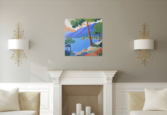 Red Trees by the Sea