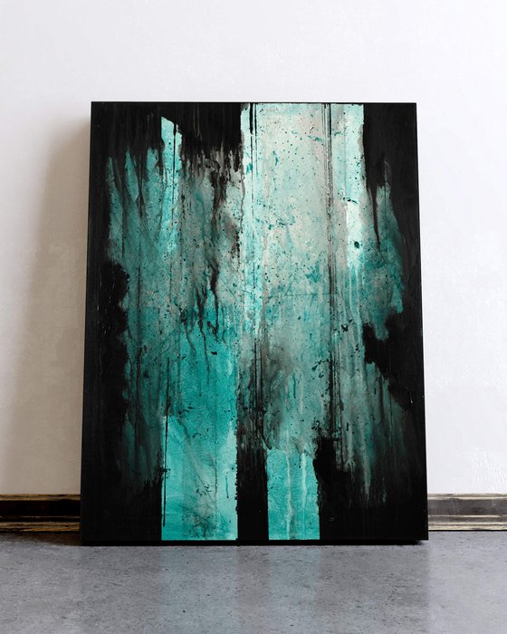 Eisschwarz - 40x30 inches Large Abstract Painting