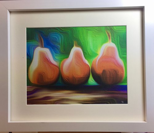 ‘Not a pear’ - art on silk by Tony Roberts