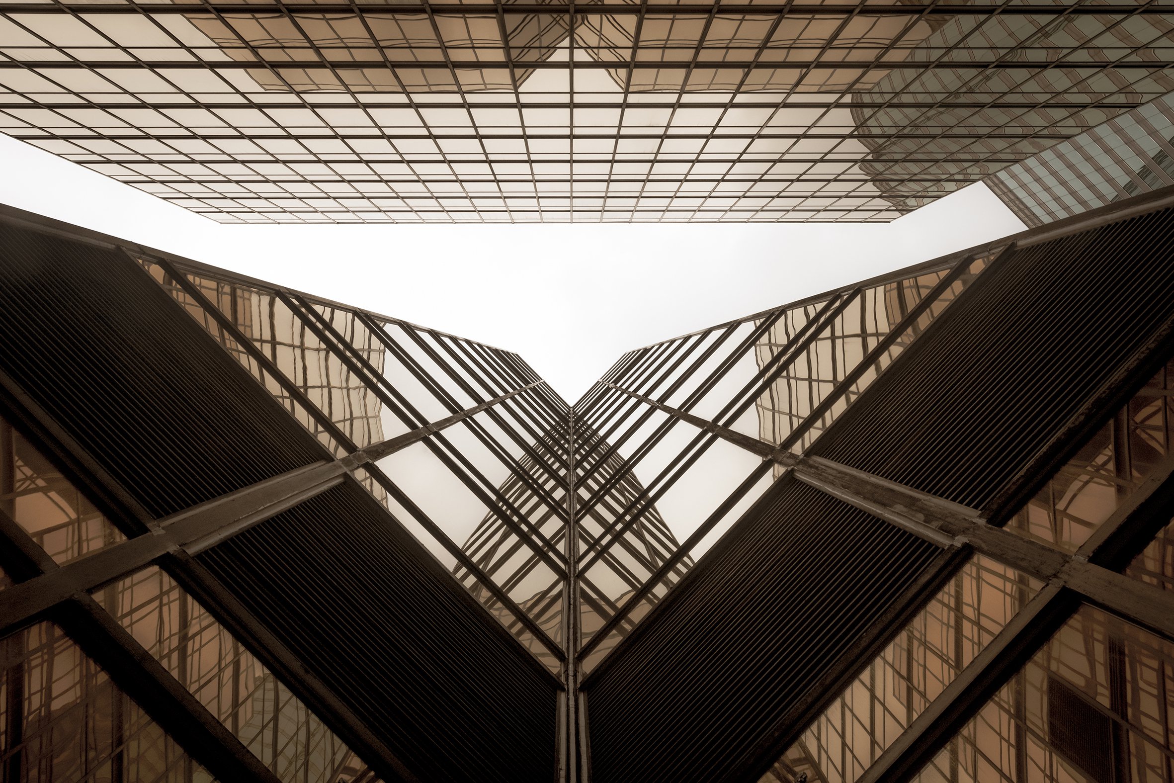 Geometric Abstract Photograph By Sergio Capuzzimati, 24 X 16", Climb The Gold Mine, Original Artwork