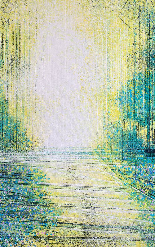 Bluebell Wood In Bright Spring Light by Marc Todd