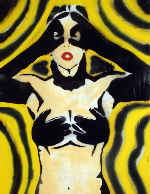 Gaga Rorschach? (on an Urbox.) by Juan Sly