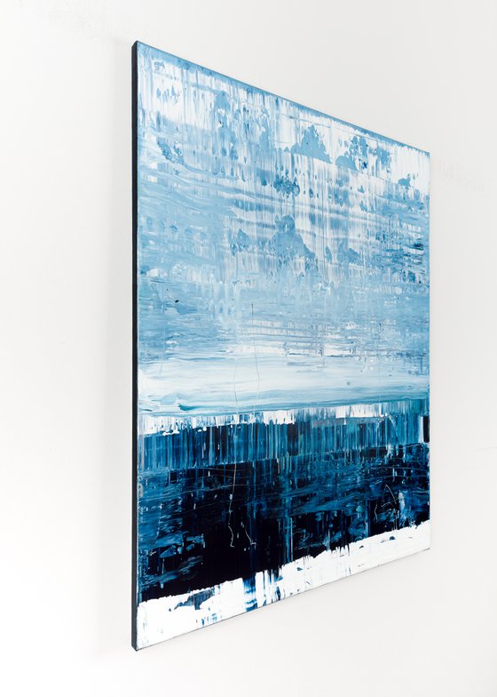 Blue abstract painting BZ147