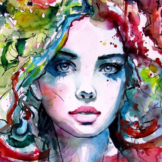 Girl with florals