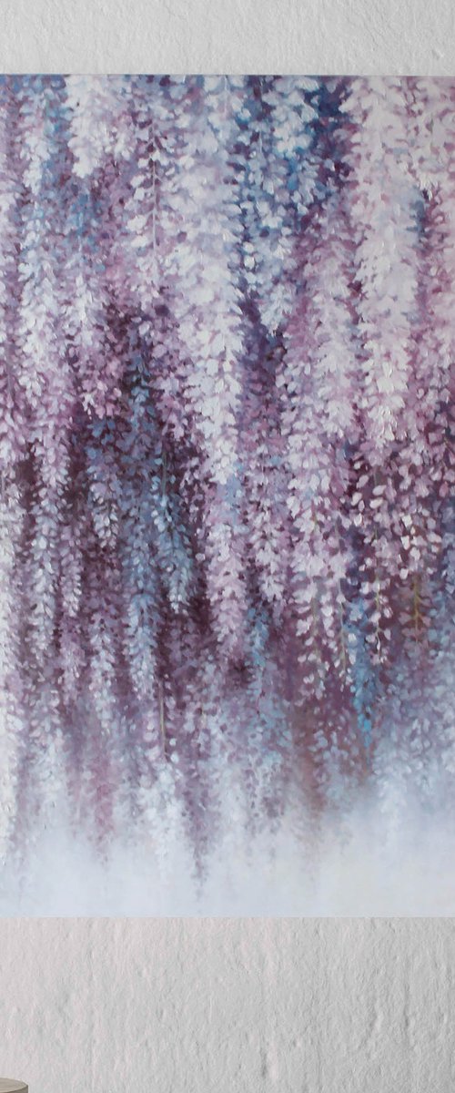 "Purple wisteria"  Purple flowers wall art by Marine Boiko