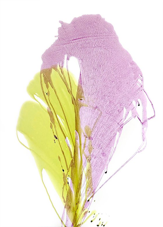 Purple Green abstract painting