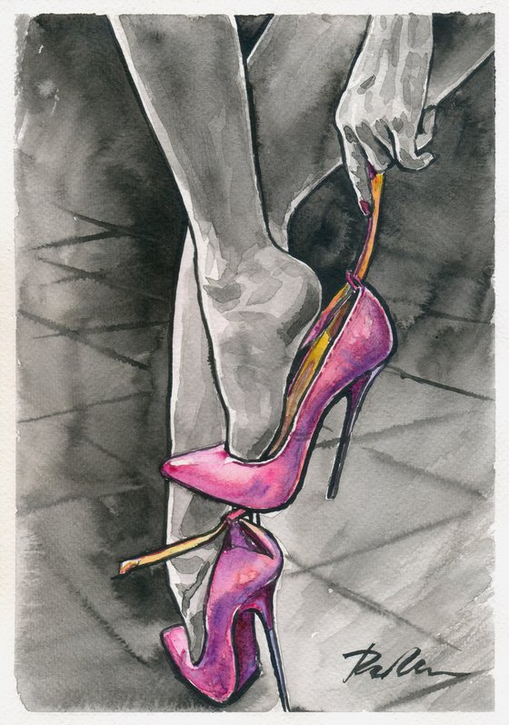 "Pink heels"