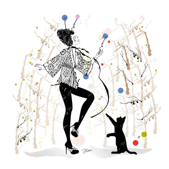 Cinzia and her cat