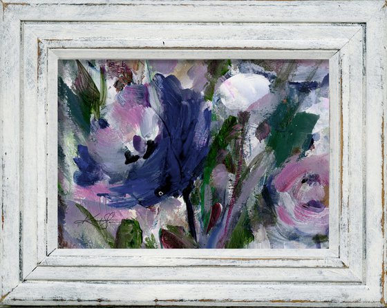 Shabby Chic Dream 8 - Framed Floral Painting by Kathy Morton Stanion