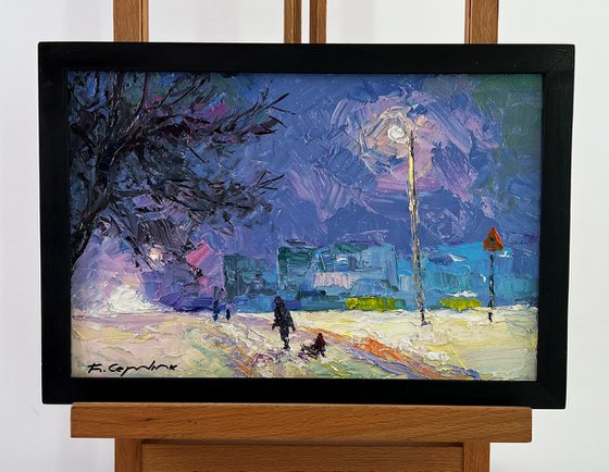 Evening Walk in Winter