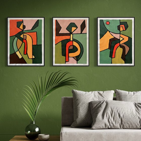 Dancing in the Forest (Set of 3)