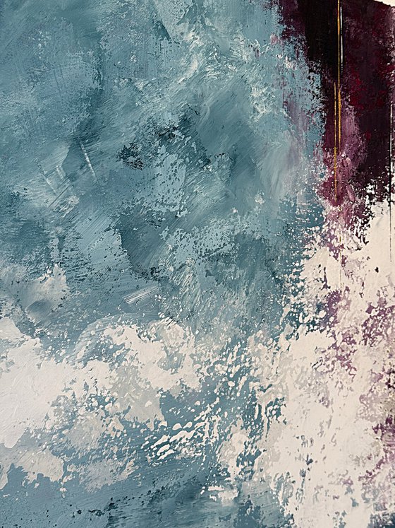 Crimson Light Breaking Through Blue