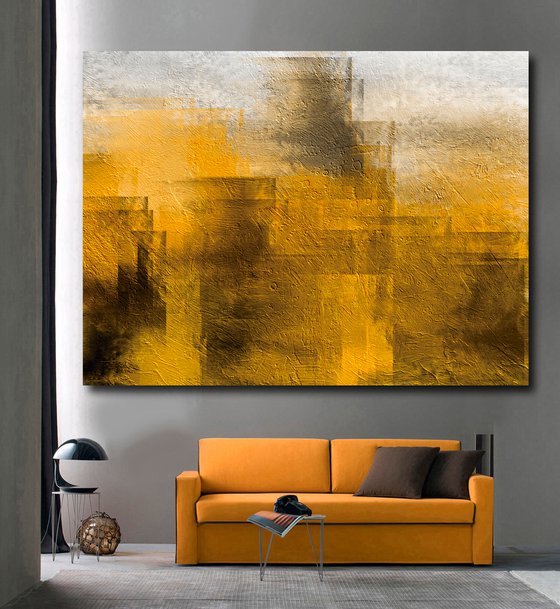 Bloques ocre/XL large original artwork