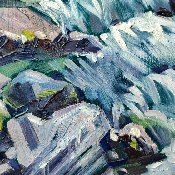 Small forest waterfall