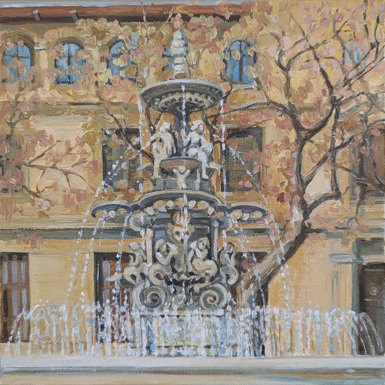 Autumn Fountain Elegance