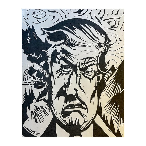 Linoprint Trump*eltier