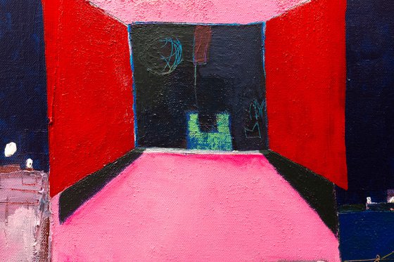 Red Window to the Rain