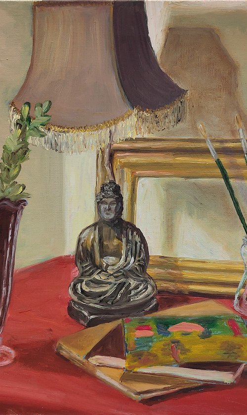 Still life with the Buddha by Albina Urbanek