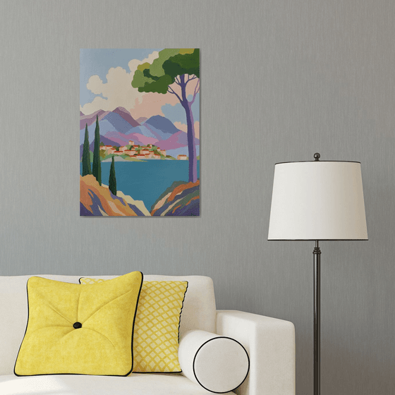 Pink and Violet Seascape