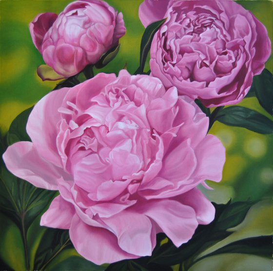 Peonies painting