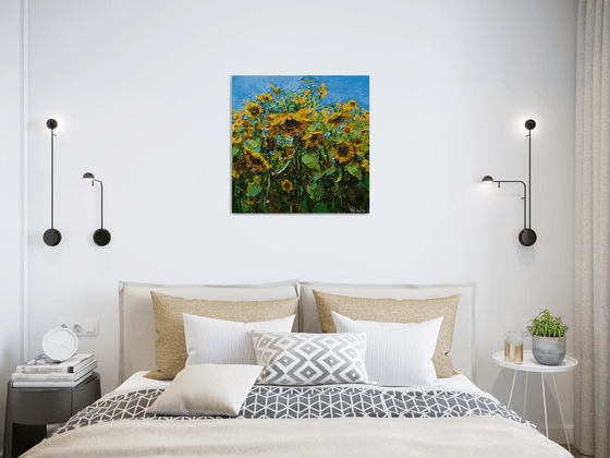 Sunflowers  Original Impasto Oil painting