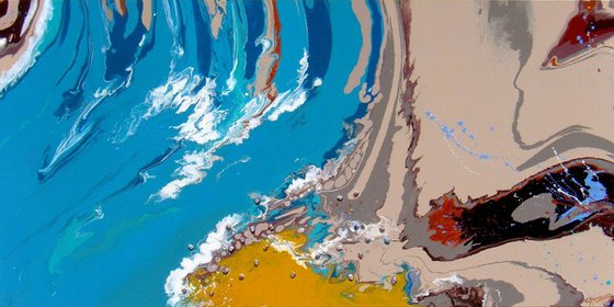"Abstract Seascape" LARGE Painting 60x120 cm