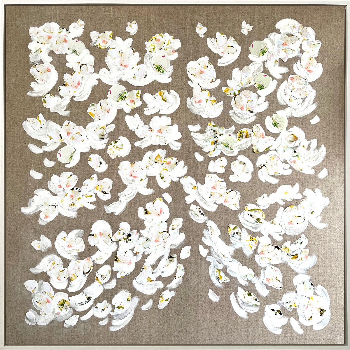 Organic Botanical Painting By Corinne Natel, 41 X 41, To Be With You #80, Original Artwork