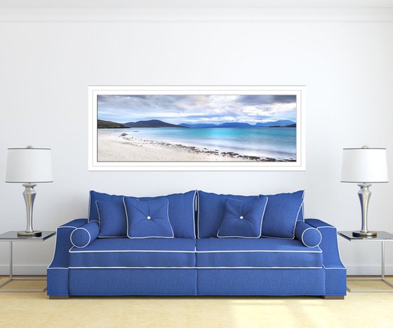 Taransay Teal, Isle of Harris - Teal Blue Deserted Beach Panorama