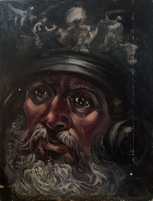 Series of paintings "Warrior heads III" by Oleg and Alexander Litvinov