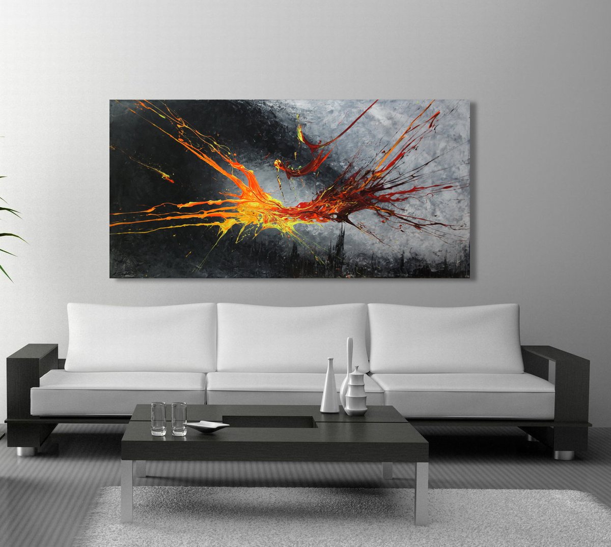 Fires Over Gotham (Spirits Of Skies 128167) (160 x 80 cm) XXXL (64 x 32 inches) by Ansgar Dressler