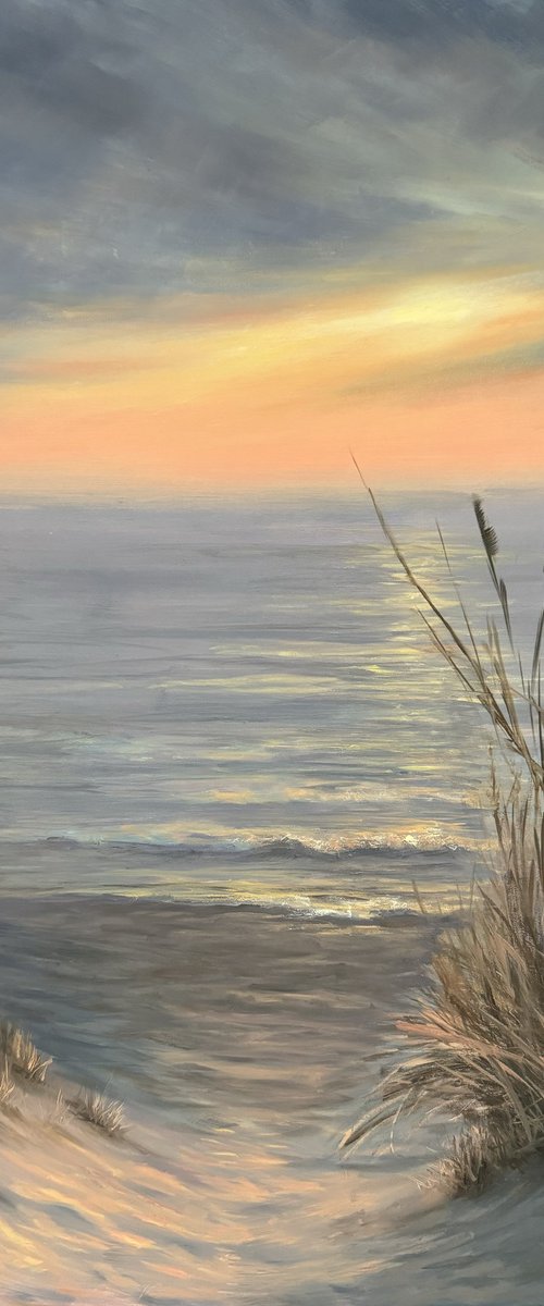 Soothing seascape oil painting by Kateryna Boykov