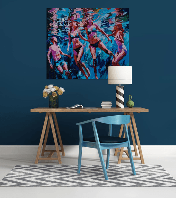 Over the blue mirror