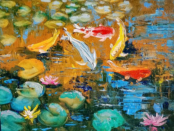 Colorful Fish in the Pond