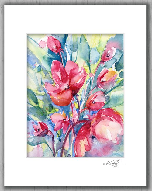 Alluring Blooms 6 - Flower Painting by Kathy Morton Stanion by Kathy Morton Stanion