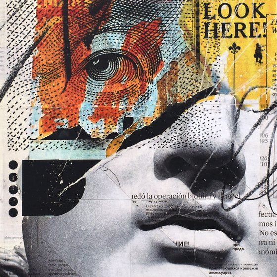 Collage_90_50x50 cm_Look here