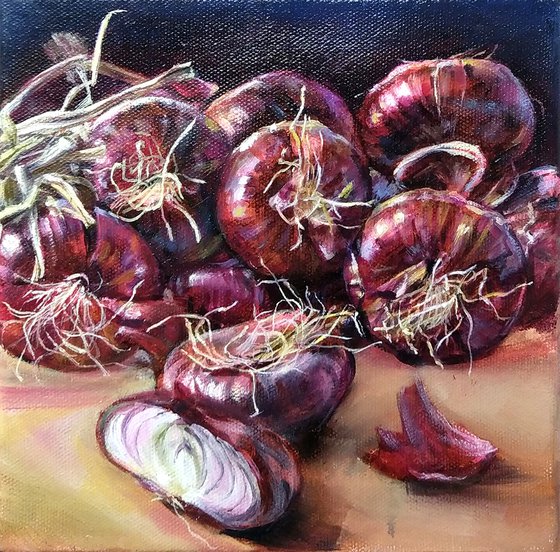 Still Life with red onion