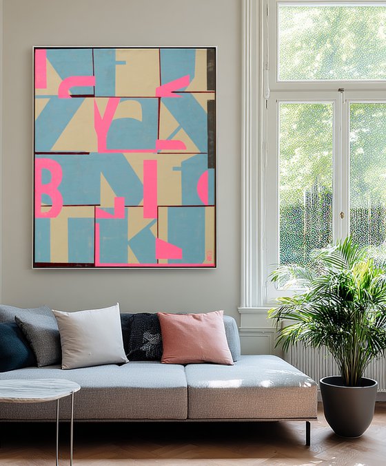 Typopop in neon pink and blue